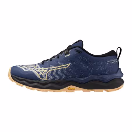 Mizuno Wave Daichi 8 Damen Hockeyschuhe - Blau/Apricot/Schwarz (2024/25)