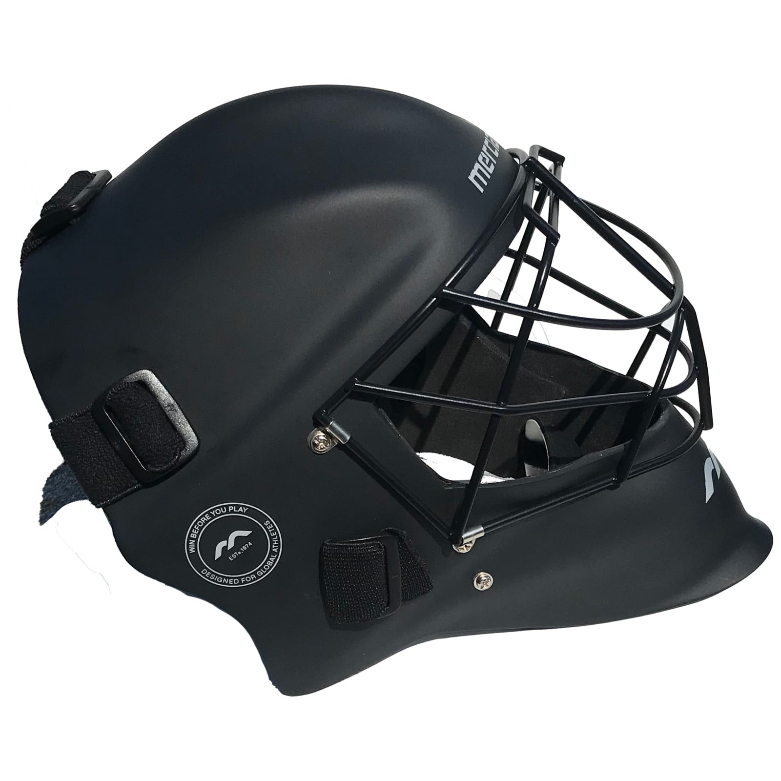 Mercian Genesis Senior Goalkeeping Helmet - Black Matt (2024/25) - Mercian Genesis Senior Goalkeeping Helmet - Black Matt (2024/