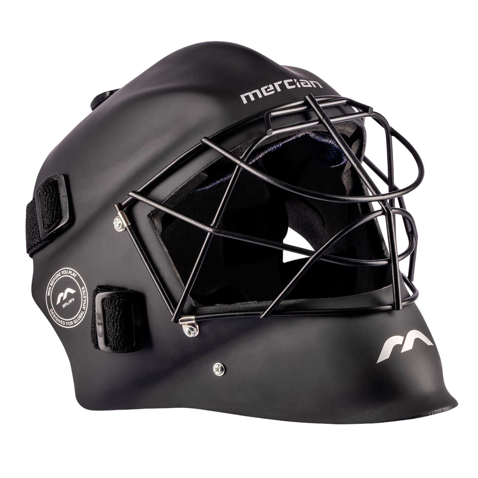 Mercian Genesis Senior Goalkeeping Helmet - Black Matt (2024/25) - Mercian Genesis Senior Goalkeeping Helmet - Black Matt (2024/