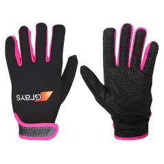 Grays G500 Gel Hockey Gloves - Black/Fluo Pink