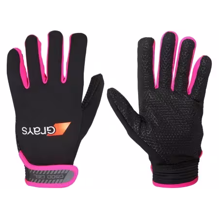 Grays G500 Gel Hockey Gloves - Black/Fluo Pink (2019/20) -