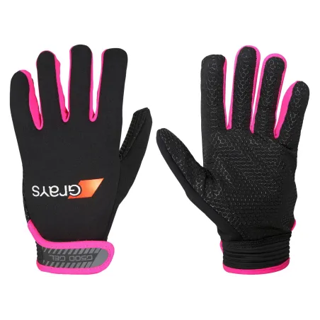 Grays G500 Gel Hockey Gloves - Black/Fluo Pink (2019/20) -