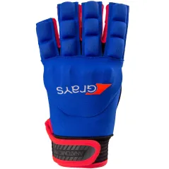 🔥 Grays Anatomic Pro Hockey Glove - Navy/Fluo Red (2023/24) | Next Day Delivery 🔥