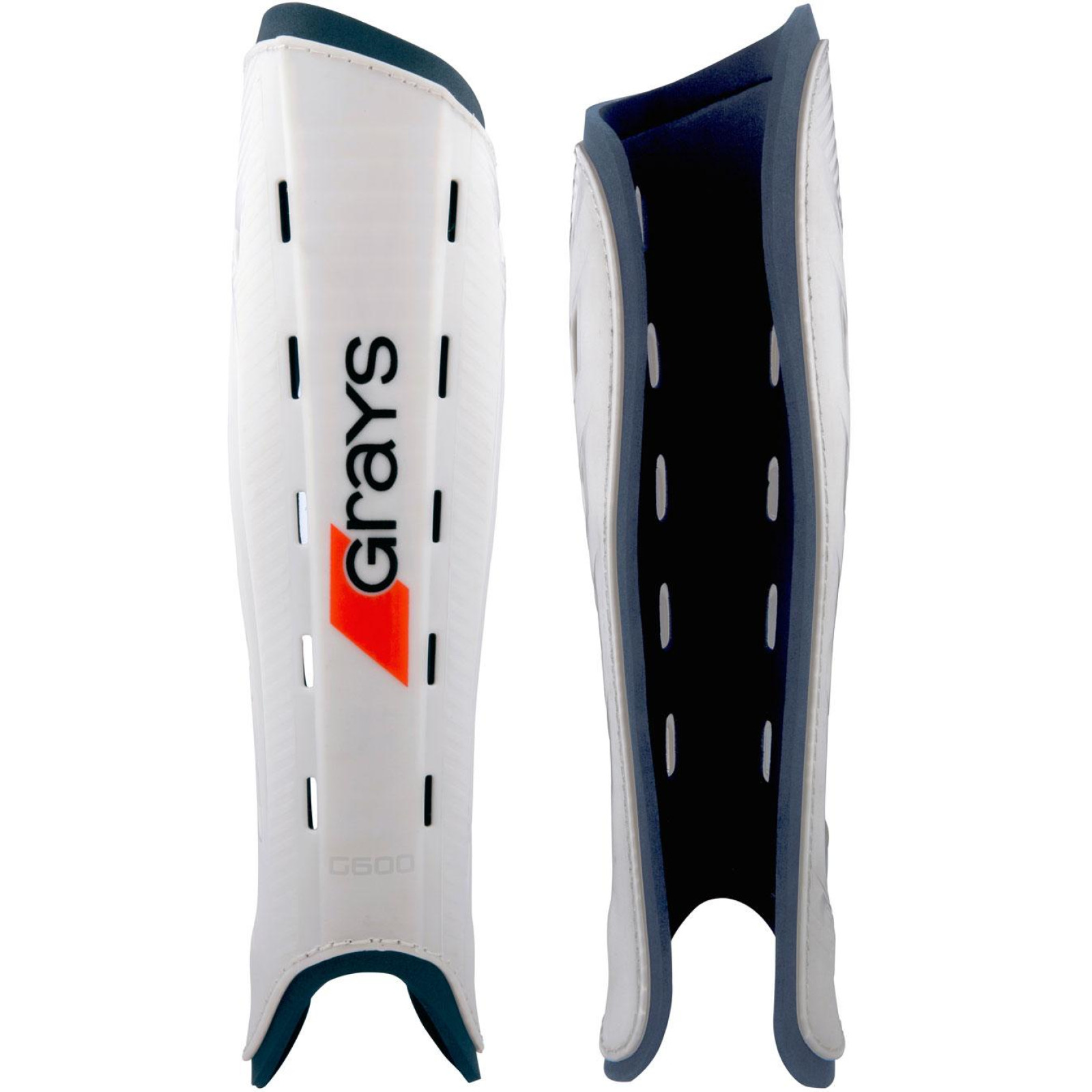Grays G600 Hockey Shinguards - White/Navy (2025/26) - Grays G600 Hockey Shinguards - White/Navy (2025/26) - Grays G600 Hockey Sh