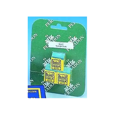 Peradon Green Triangle Chalk - Card of 3 - Peradon Green Triangle Chalk - Card of 3 - Peradon Green Triangle Chalk - Card of 3 -