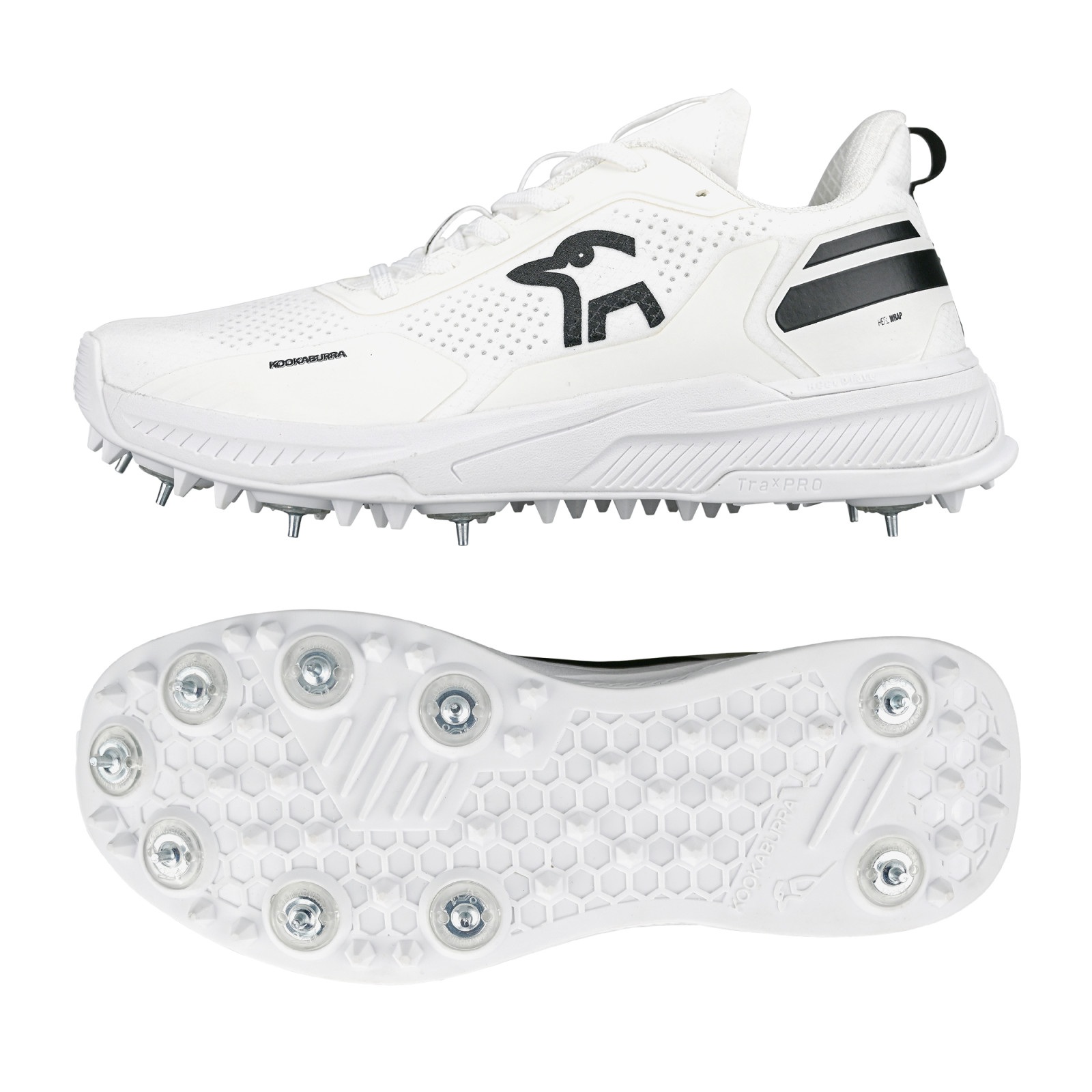 Kookaburra KC Players Spike Cricket Shoes - White/Black (2025) - Kookaburra KC Players Spike Cricket Shoes - White/Black (2025) - Kookaburra KC Players Spike Cricket Shoes - White/Black (2025) 