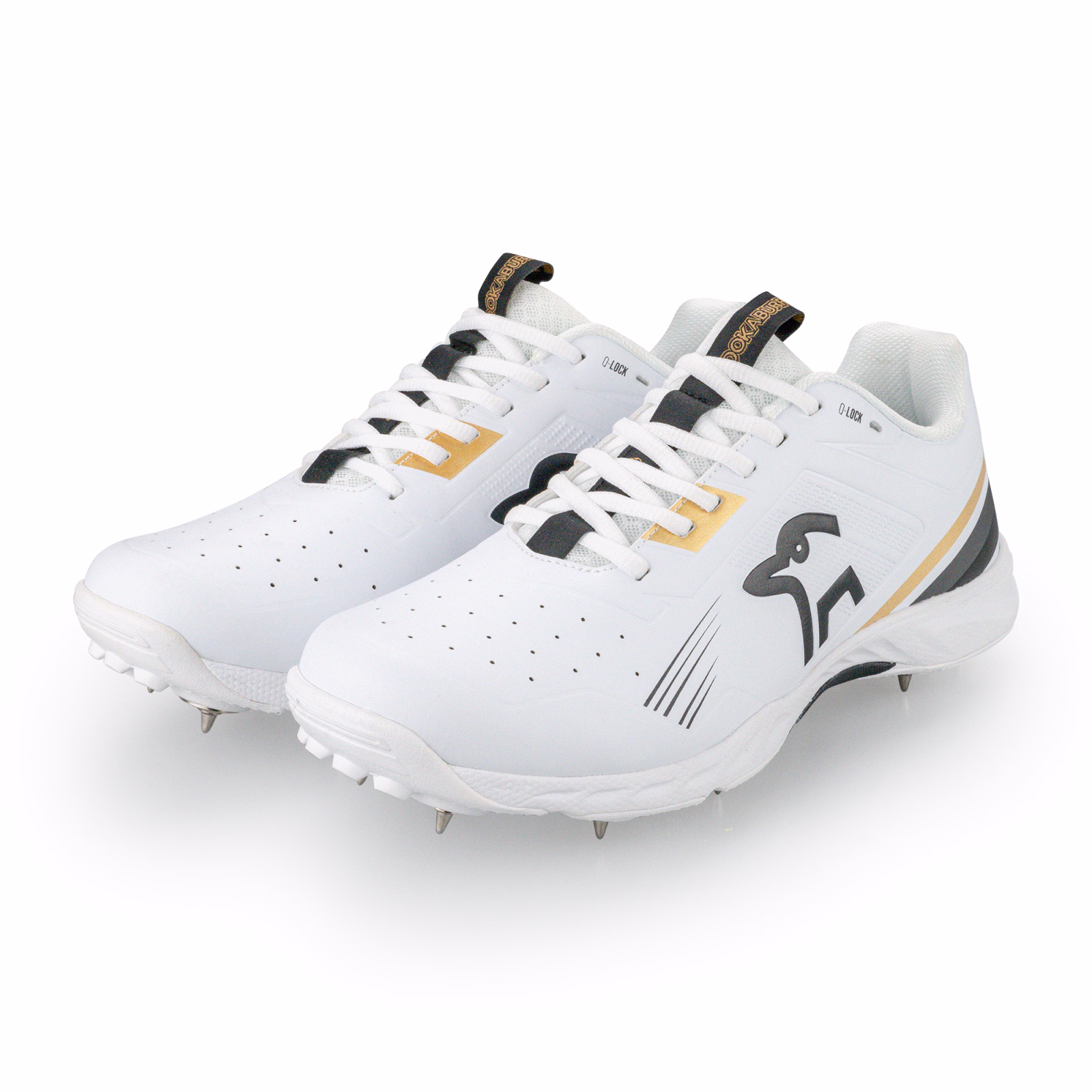 Kookaburra KC 3.0 Spike Junior Cricket Shoes - Gold/Black (2025) - Kookaburra KC 3.0 Spike Junior Cricket Shoes - Gold/Black (20