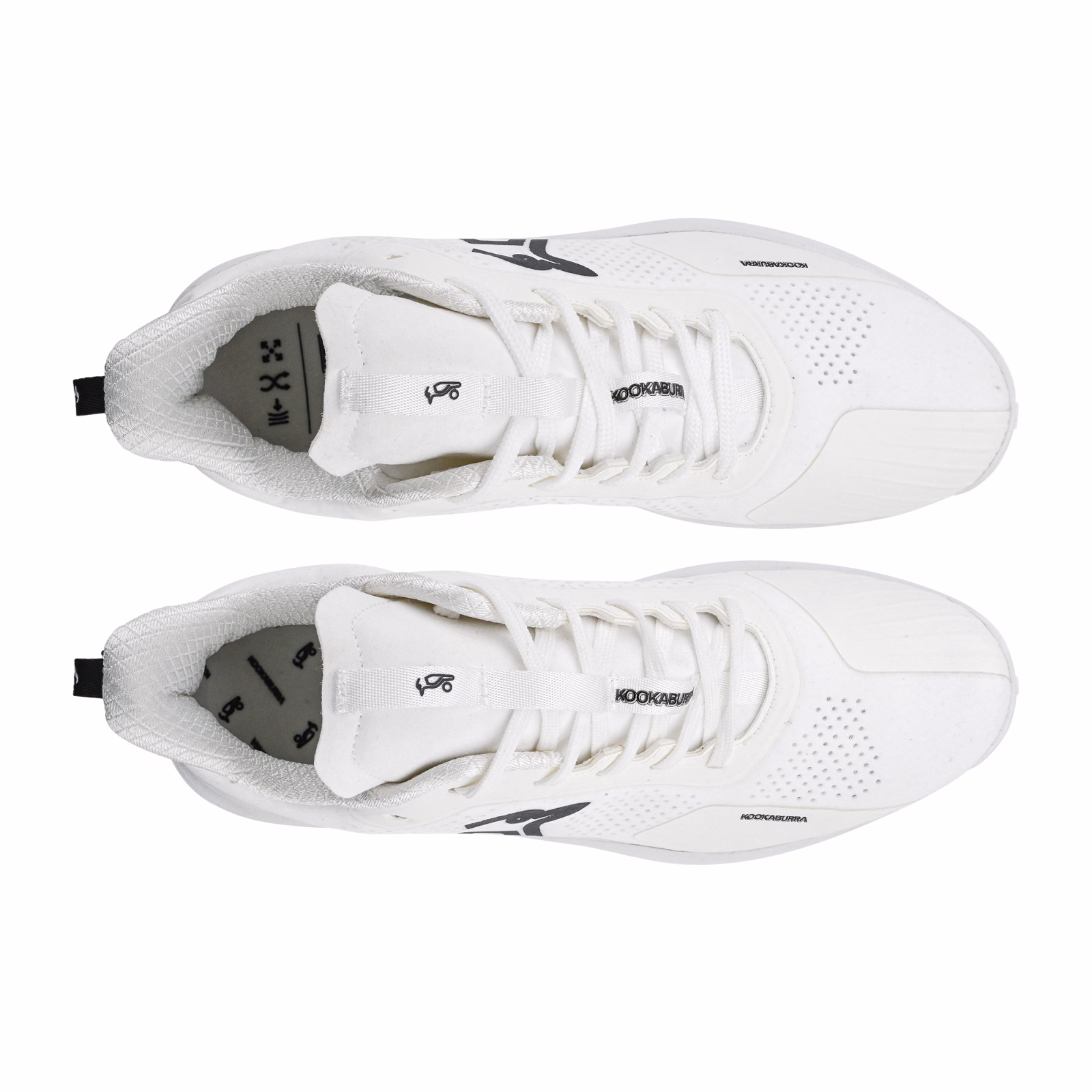 Kookaburra KC Players Rubber Cricket Shoes - White/Black (2025) - Kookaburra KC Players Rubber Cricket Shoes - White/Black (2025) - Kookaburra KC Players Rubber Cricket Shoes - White/Black (2025