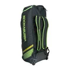 Kookaburra wd2000 Wheelie Duffle Bag - Black/Green (2026)