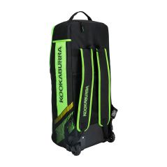 Kookaburra wd6000 Wheelie Duffle Bag - Black/Green (2025)