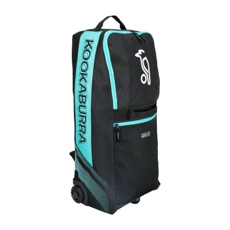 Kookaburra wd6000 Wheelie Duffle Bag - Black/Teal (2026) - Kookaburra wd6000 Wheelie Duffle Bag - Black/Teal (2026) - Kookaburra