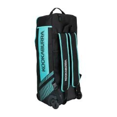 Kookaburra wd6000 Wheelie Duffle Bag - Black/Teal (2026)