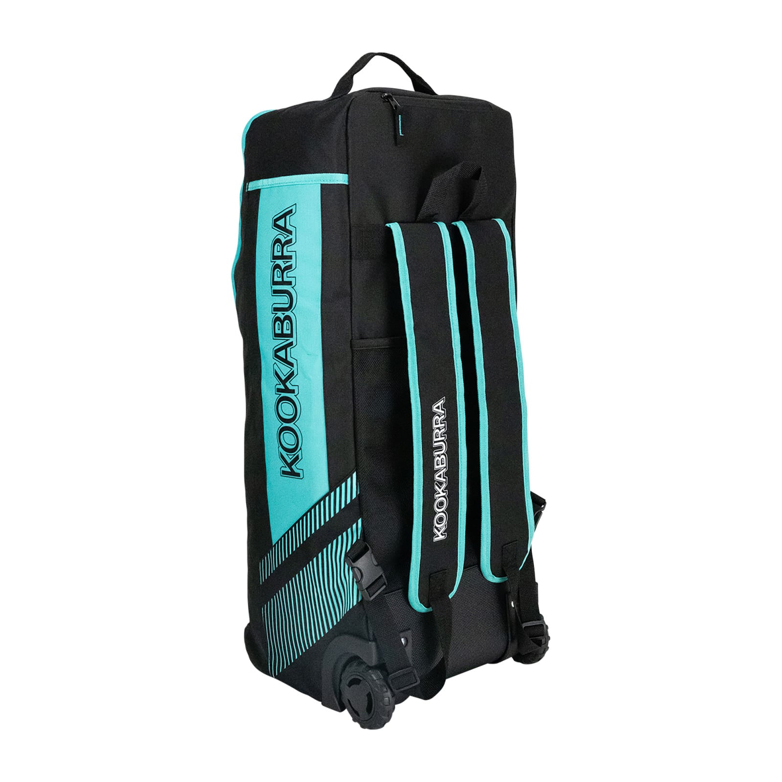 Kookaburra wd6000 Wheelie Duffle Bag - Black/Teal (2025) - Kookaburra wd6000 Wheelie Duffle Bag - Black/Teal (2025) - Kookaburra
