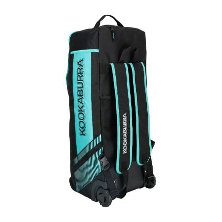 Kookaburra wd6000 Wheelie Duffle Bag - Black/Teal (2026)
