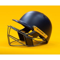 Masuri E Line Plus Titanium Cricket Helmet - Navy - Back View