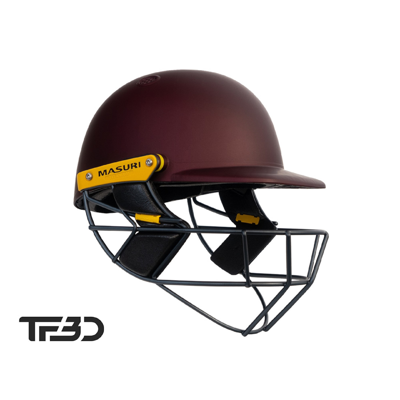 Masuri TrueFit 3D T Line Titanium Cricket Helmet - Maroon - Masuri TrueFit 3D T Line Titanium Cricket Helmet - Maroon - Masuri TrueFit 3D T Line Titanium Cricket Helmet - Maroon - Masuri T