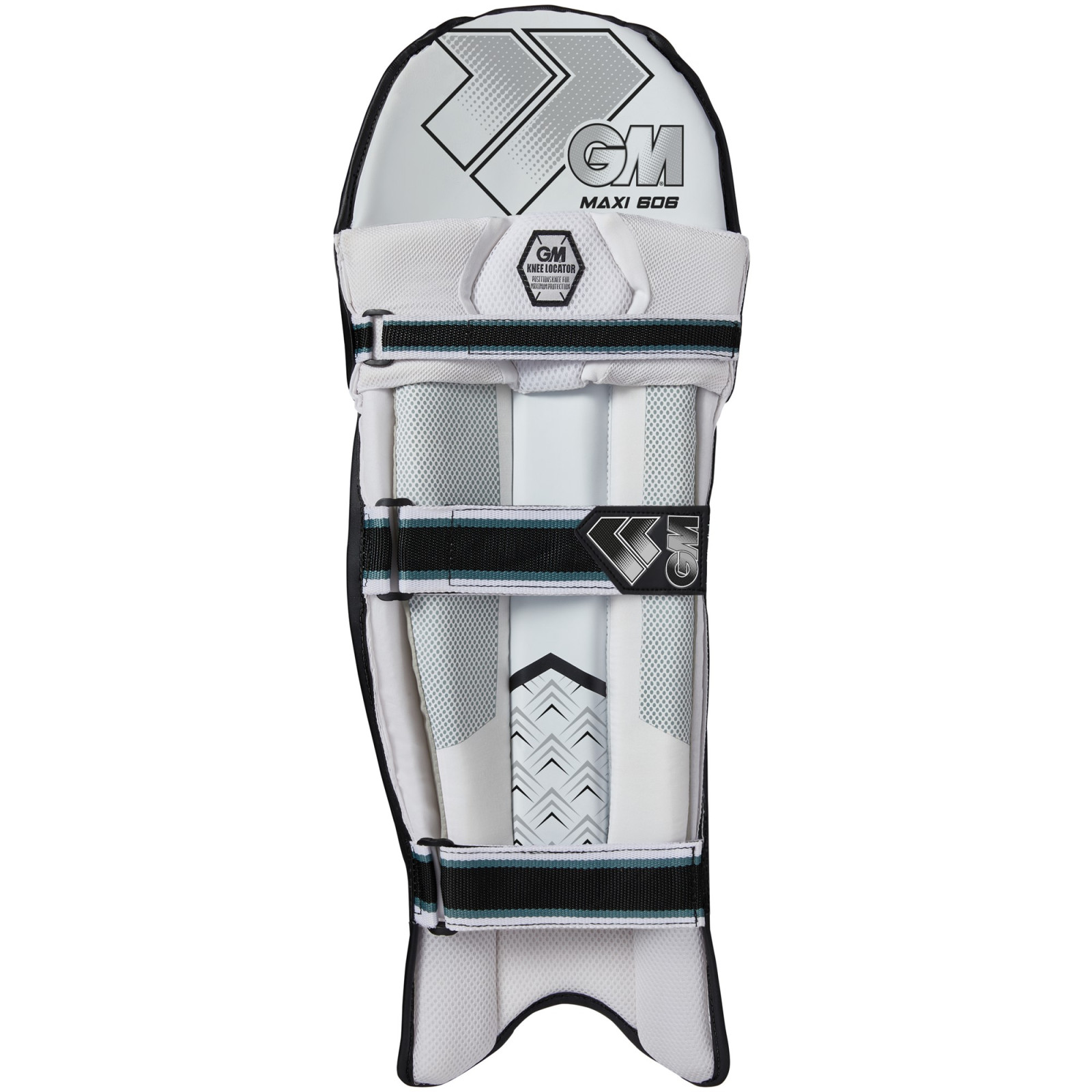 GM Maxi 606 - Black Cricket Pads 2025) - Side View