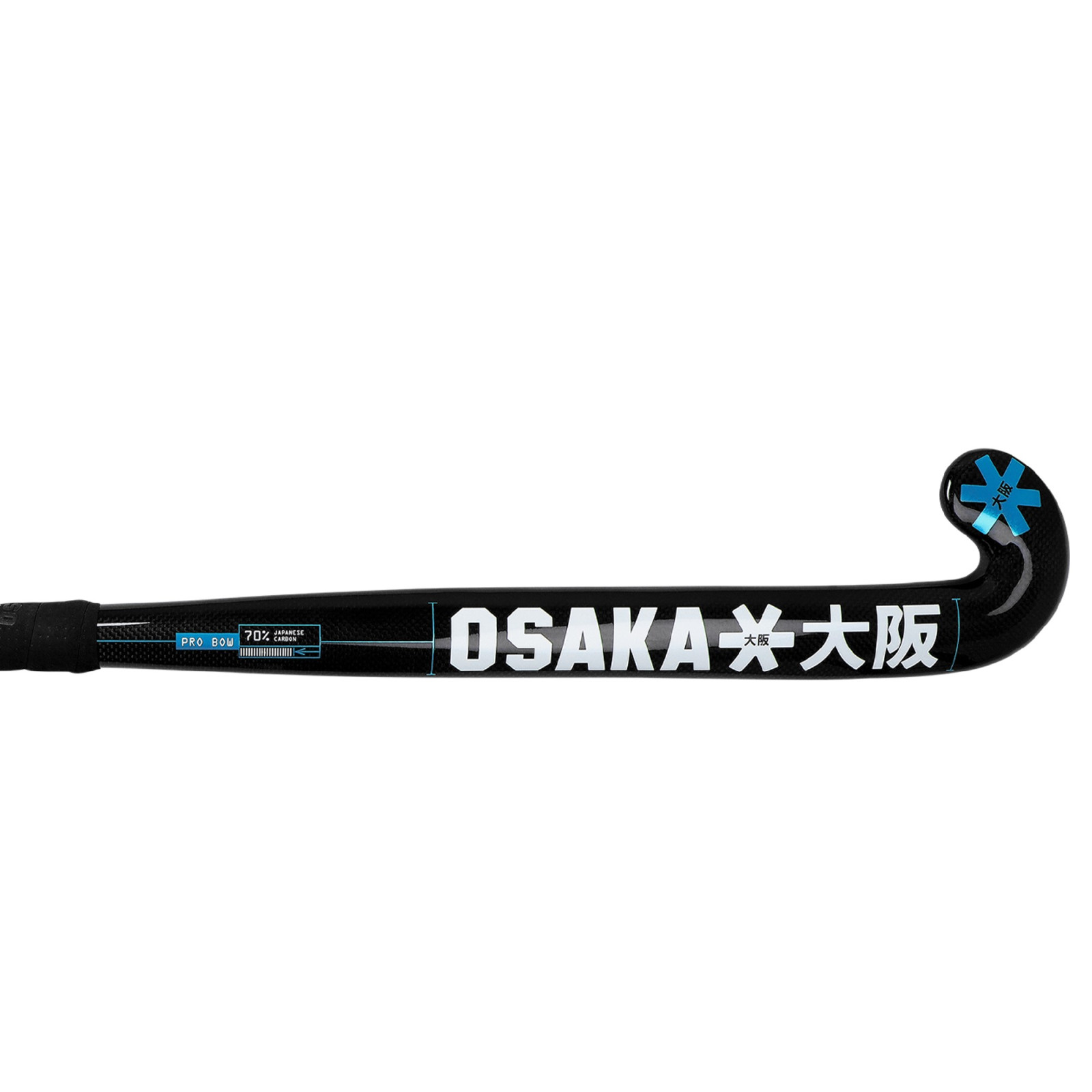 Osaka Pro Bow 70 Hockey Stick - Electric Blue (2025) - Side View