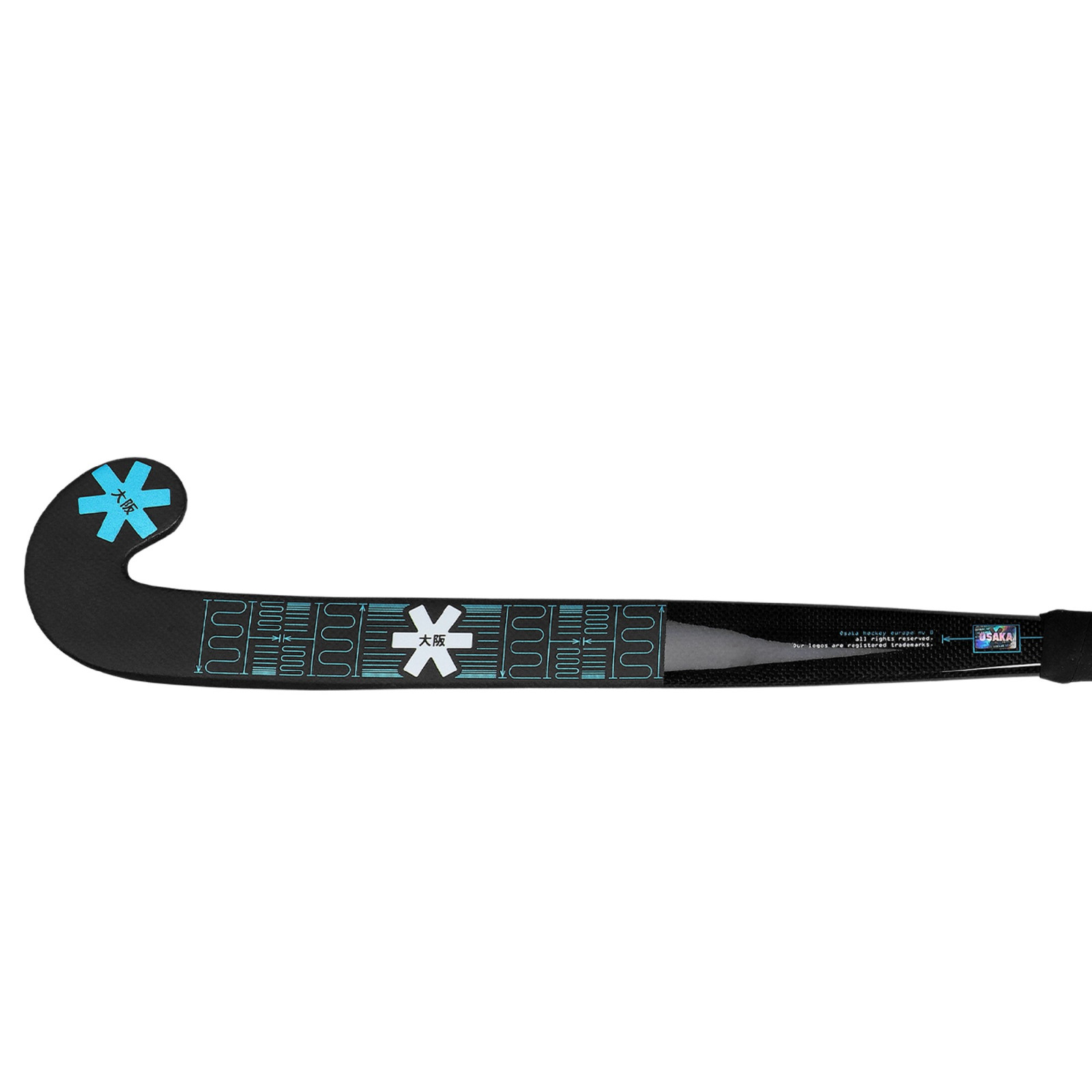 Osaka Pro Bow 70 Hockey Stick - Electric Blue (2025) - Back View