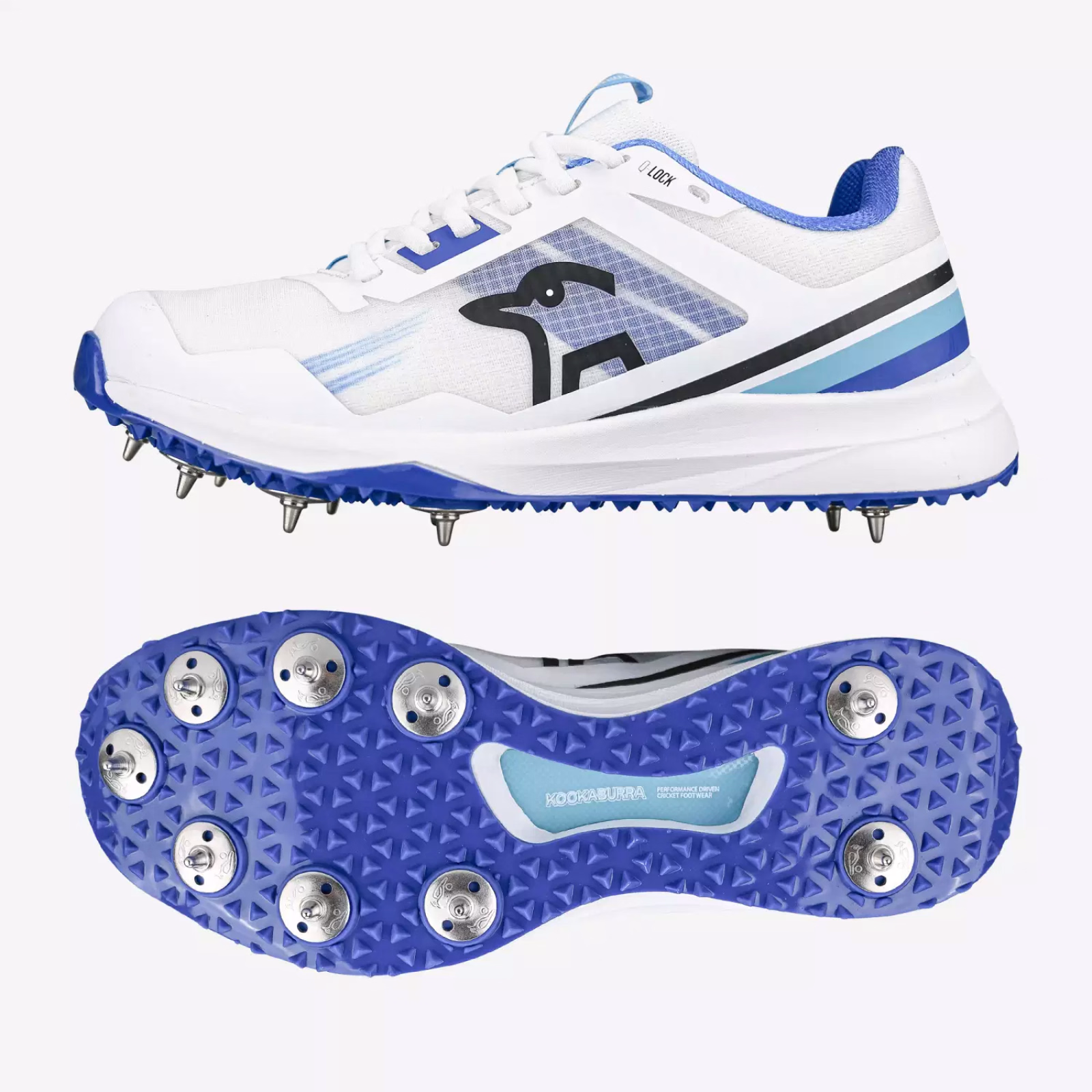 Kookaburra KC 2.0 Spike Cricket Shoes - Blue (2025) - Scarpe da cricket Kookaburra KC 2.0 Spike - Blu (2025)