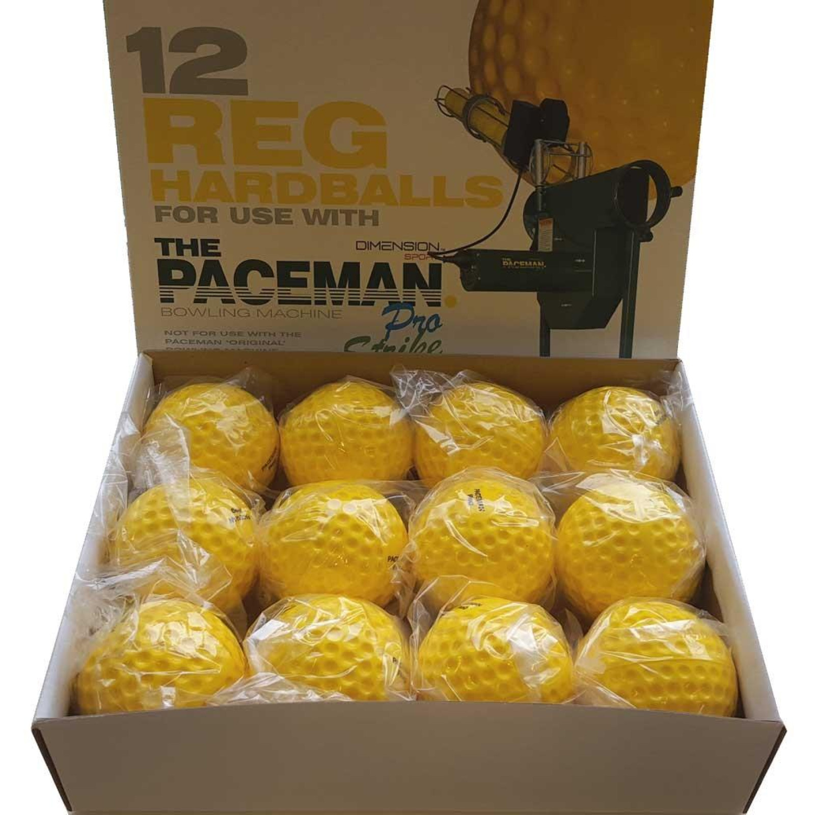 Paceman Reg Balls - Pack of 12 - Paceman Reg Balls - 12 stuks - Paceman Bowlingmachines