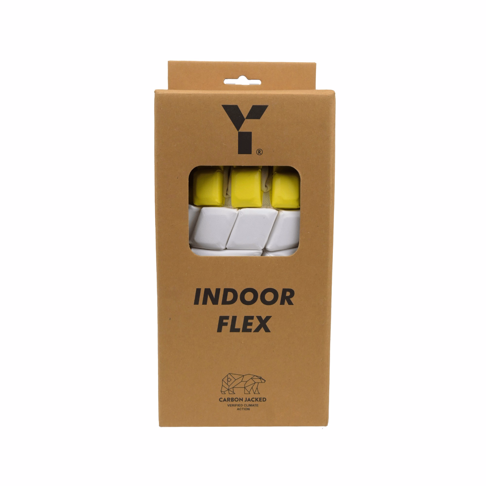 Guanto Y1 Indoor Flex - Bianco/Giallo (2025/26) - Back View