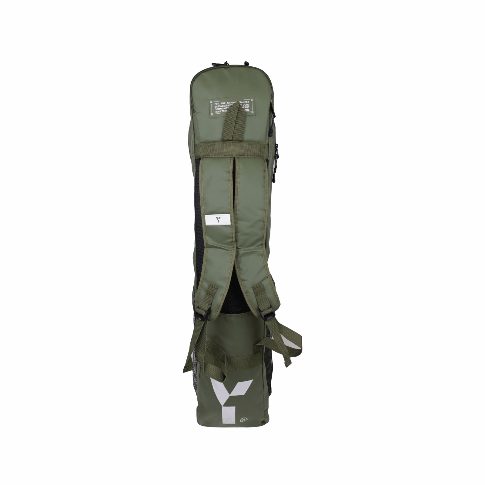 Borsa porta-bastoni in telone Y1 B.1 - Verde militare/Bianco (2025/26) - View 2 of 7
