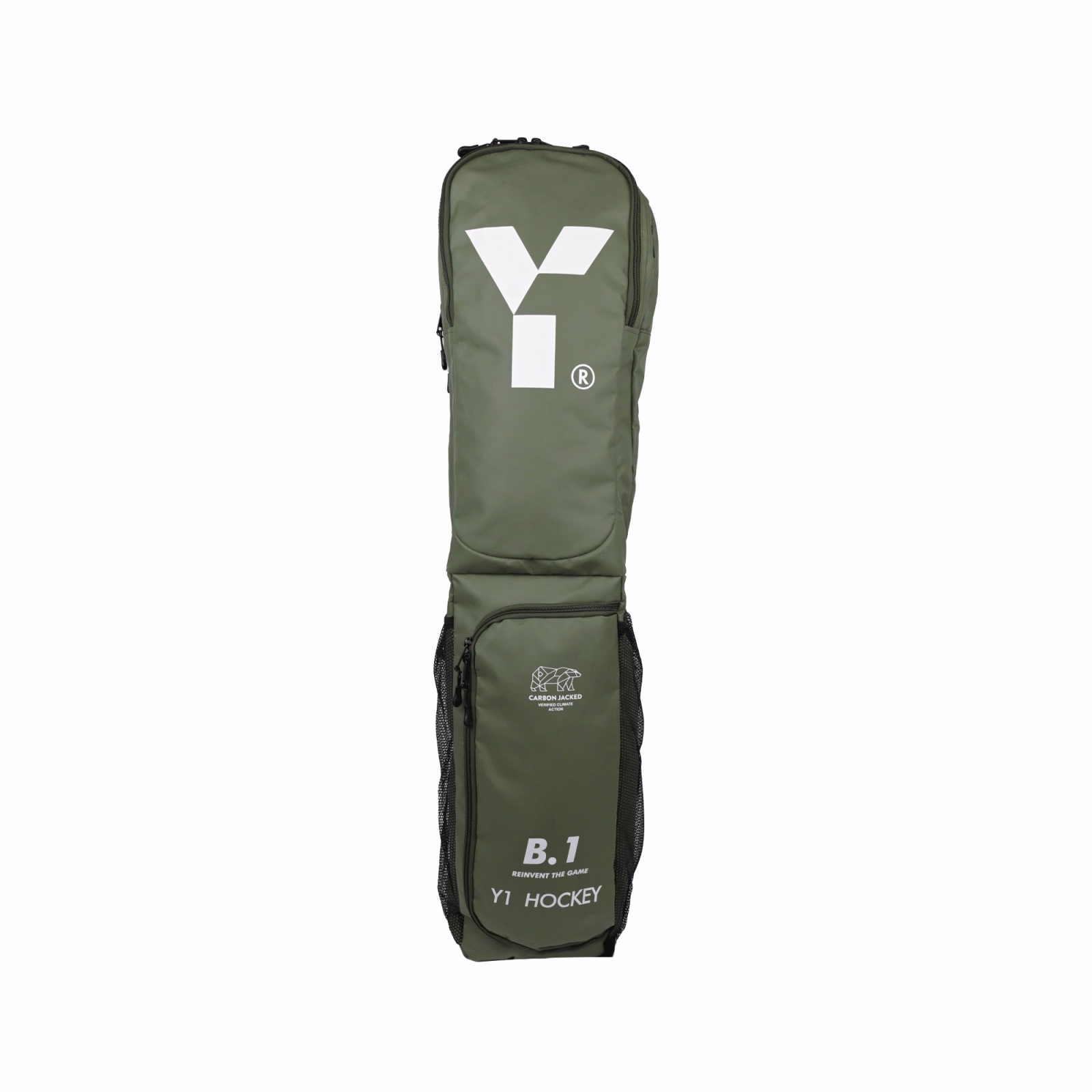 Borsa porta-bastoni in telone Y1 B.1 - Verde militare/Bianco (2025/26) - View 4 of 7