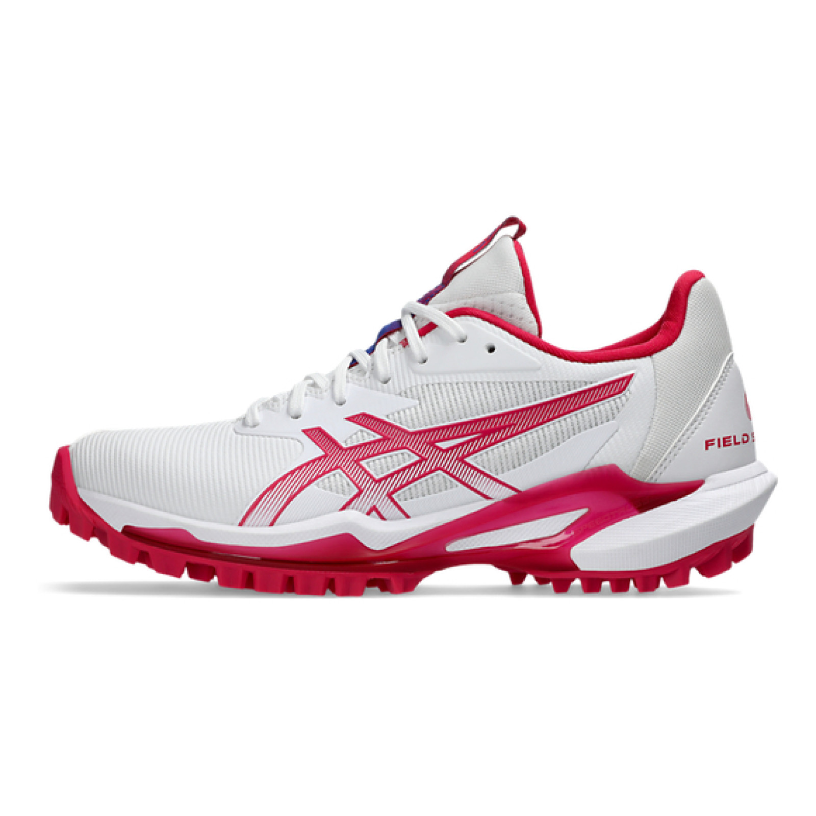 Asics Field Speed FF 2 Hockeyschuhe - Weiß/Rosa (2025/26) - Asics Field Speed FF 2 Hockeyschuhe - Weiß/Rosa (2025/26) - Side View