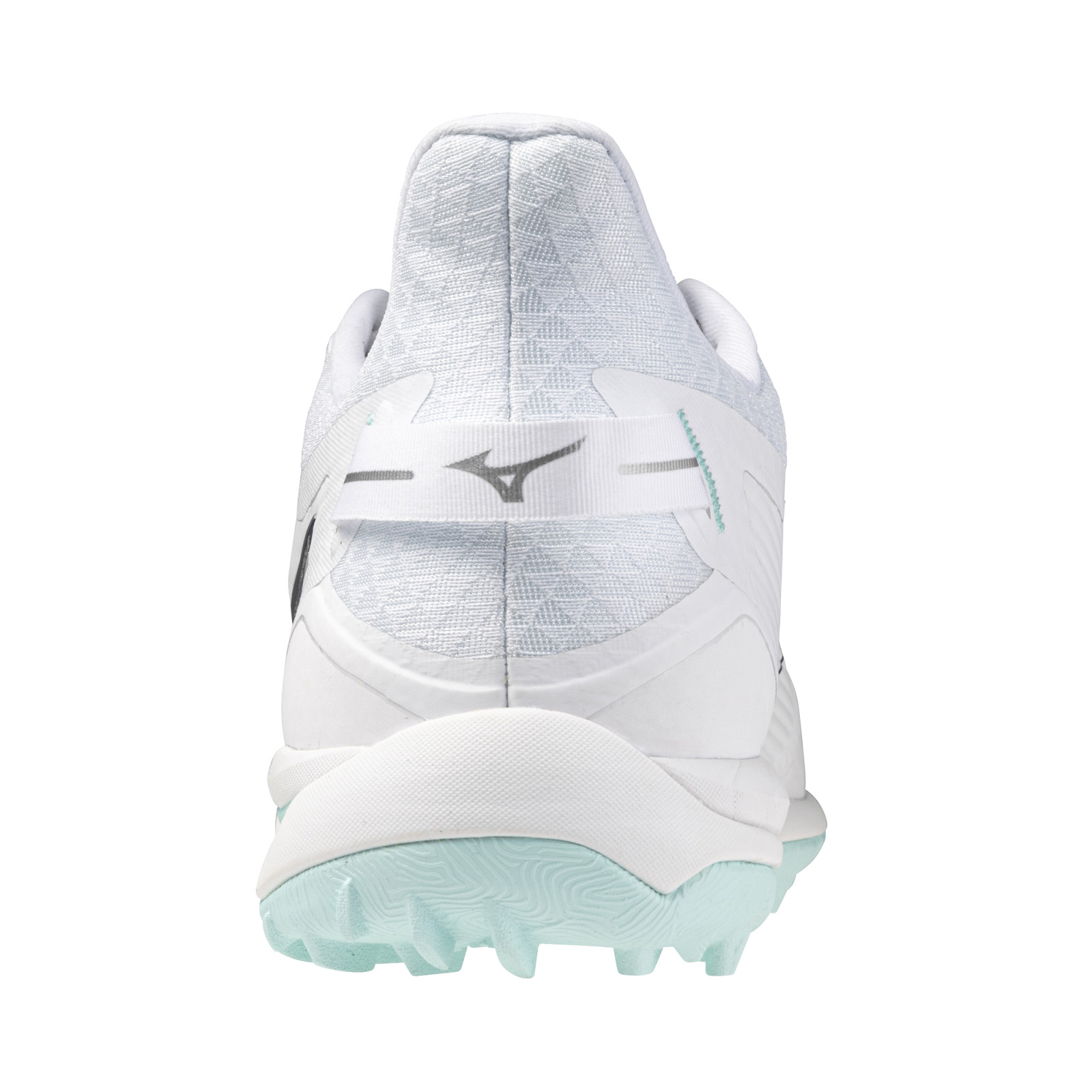 Mizuno Wave Leopardus Hockey Shoes - White/Blue (2025/26) - Back View