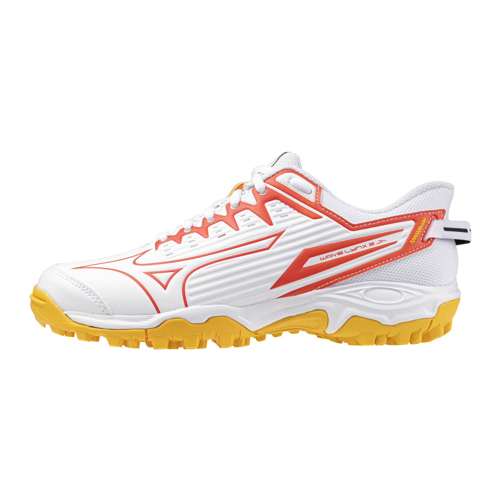 Mizuno WAVE LYNX 2 Jr. Junior Hockey Shoes - White/Orange (2025/26) - Mizuno WAVE LYNX 2 Jr. Junior Hockey Shoes - White/Orange (2025/26) - Mizuno WAVE LYNX 2 Jr. Junior Hockey Shoes - White/Orange 