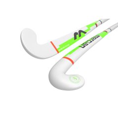 Bâton de hockey junior Mercian Genesis FG100 – Blanc/Vert (2025/26) - Alternate Angle
