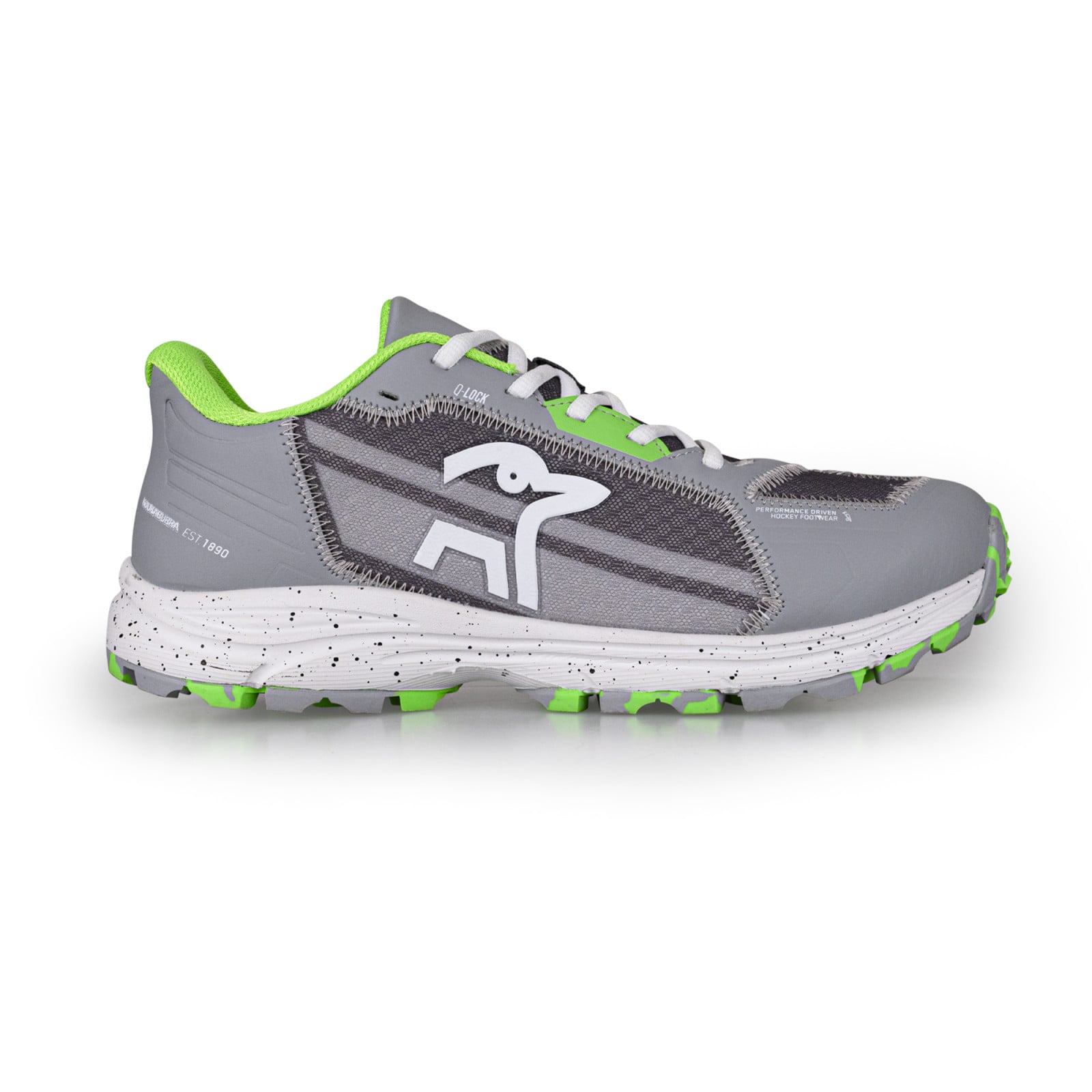 Kookaburra Edge Junior Hockey Shoes - Grey (2026/27) - Kookaburra Edge Junior Hockey Shoes - Grey (2025/26) - Close-up