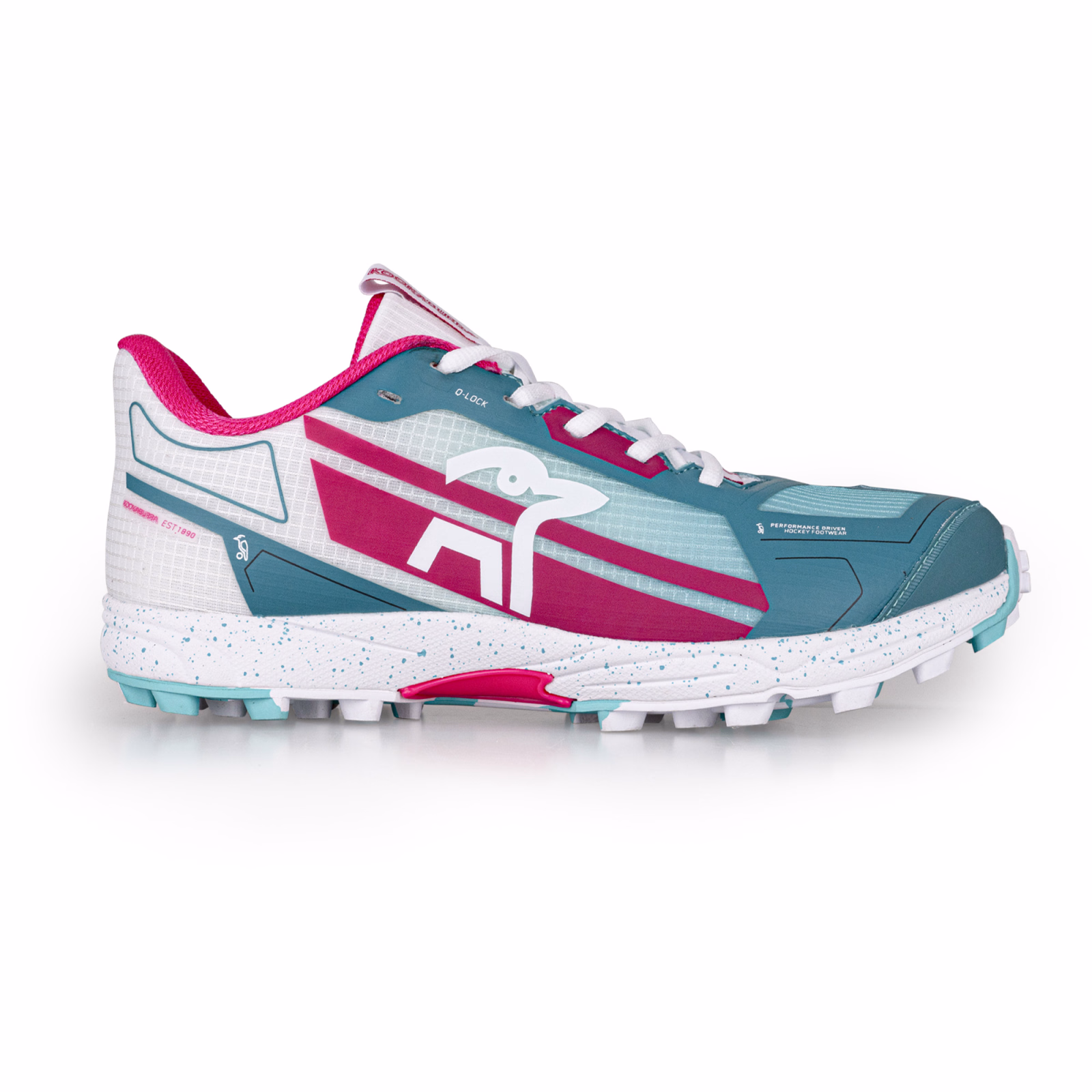 Kookaburra Surge Junior Hockey Shoes - Mint/Pink (2025/26) - Kookaburra Surge Junior Hockey Shoes - Mint/Pink (2025/26) - Detail