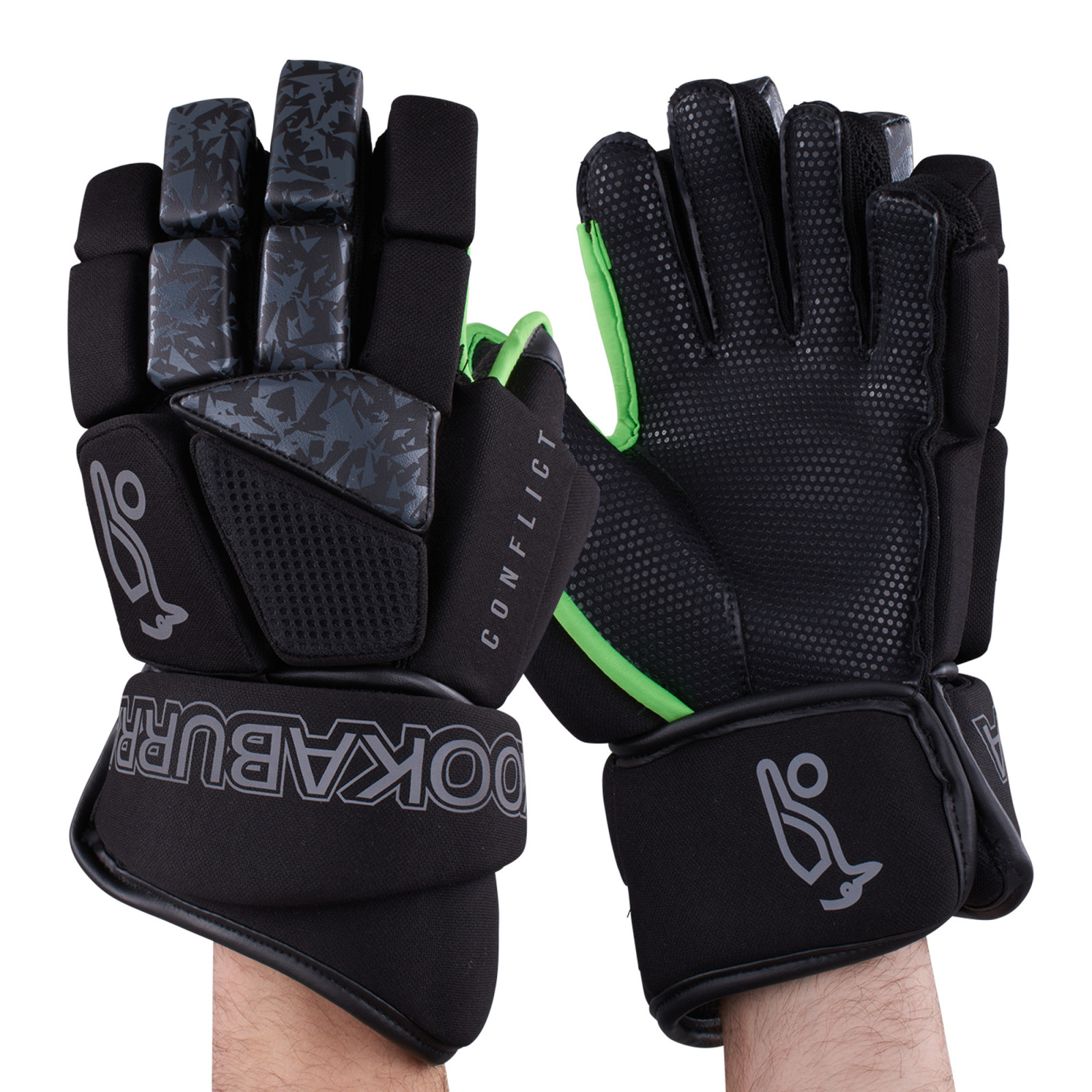 Kookaburra Conflict Black Penalty Corner Handschoenen - Zwart (2025/26) - Image 1 of 3