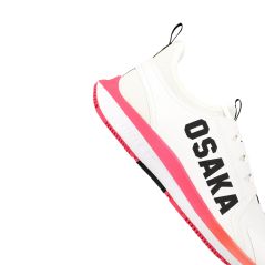 Zapatillas de hockey Osaka Furo Court - Blanco/Frambuesa (2025/26) - Zapatillas de hockey Osaka Furo Court - Blanco/Frambuesa (2