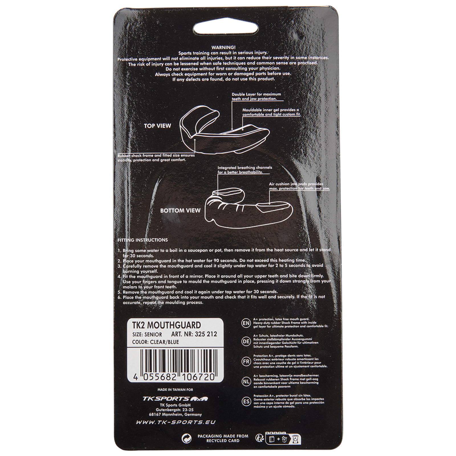 TK 2 Mouthguard Senior - Blue (2025/26) - Protège-dents de
