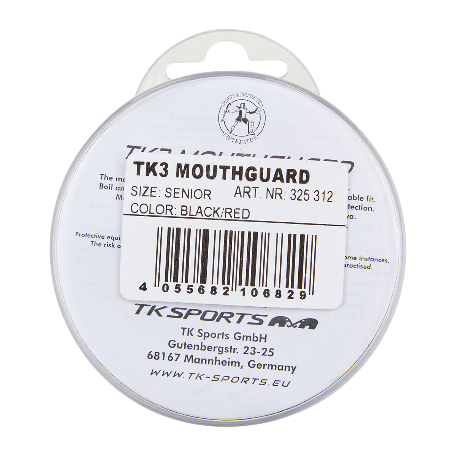 TK 3 Mouthguard Senior - Black-Red (2025/26) - TK 3 Mouthguard Senior - Black-Red (2025/26) - Protège-dents de