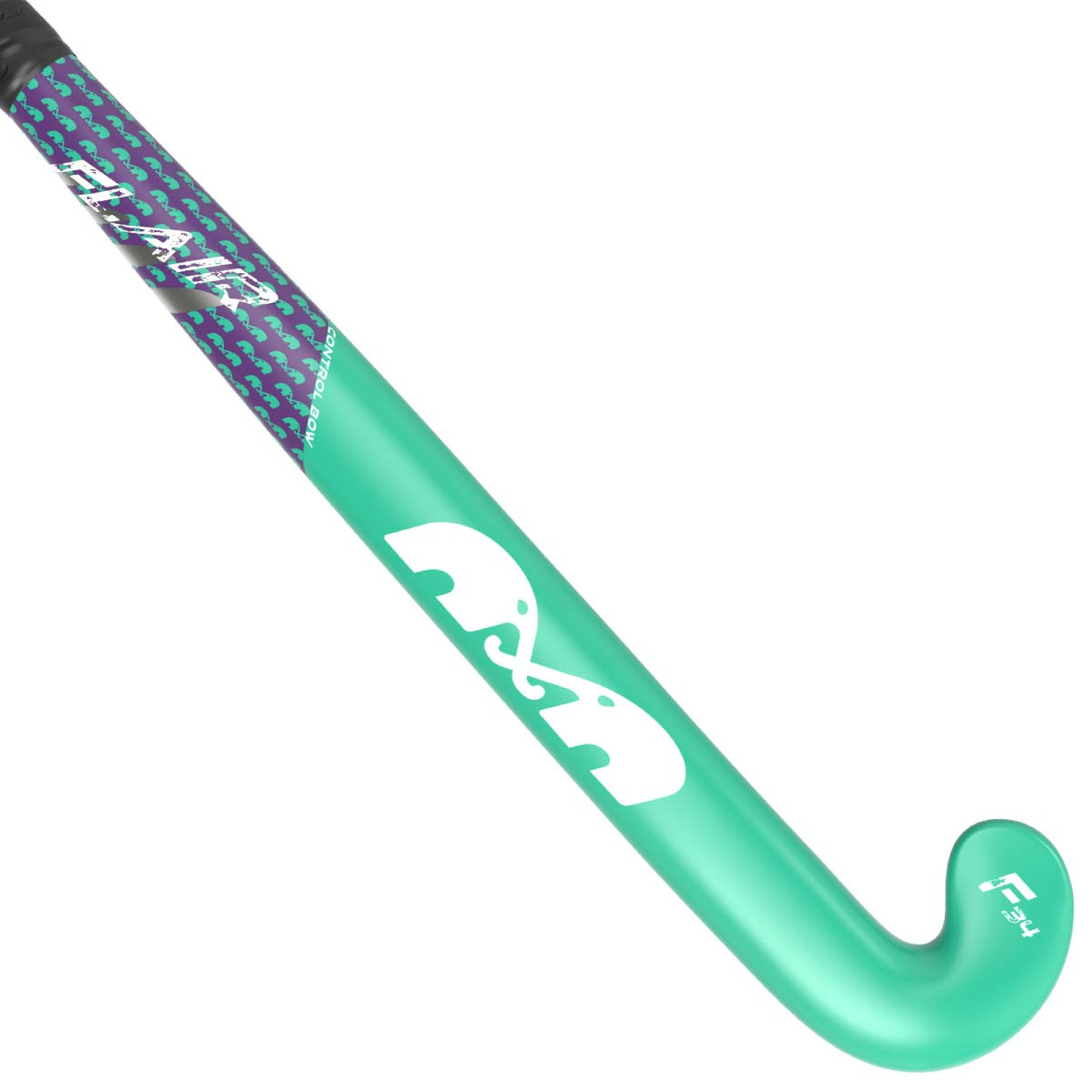 TK F Junior Control Bow Hockeyschläger - Türkis-Lila (2025/26) - Image 1 of 2
