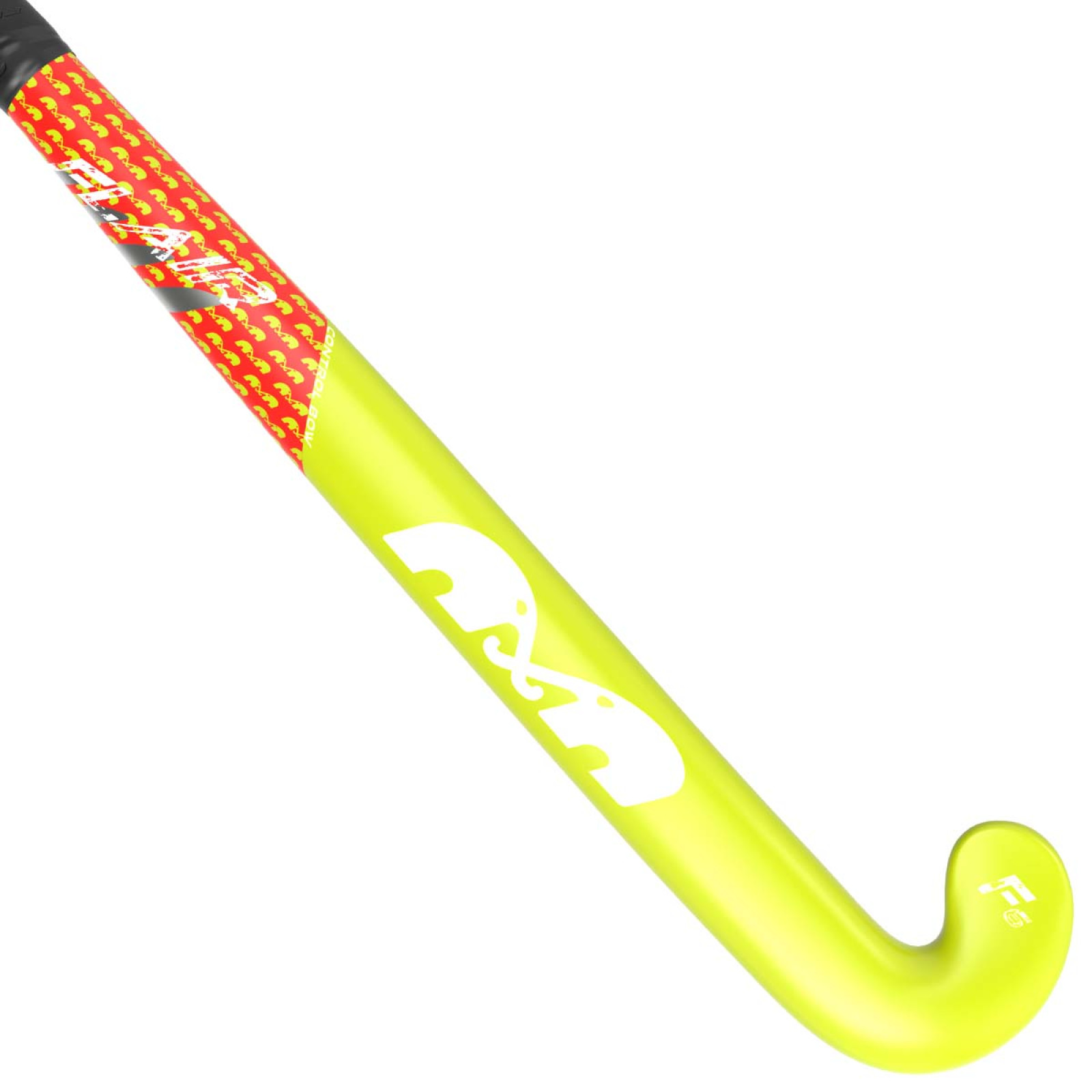 TK F6 Control Bow Hockey Stick - Yellow-Coral (2025/26) - TK
