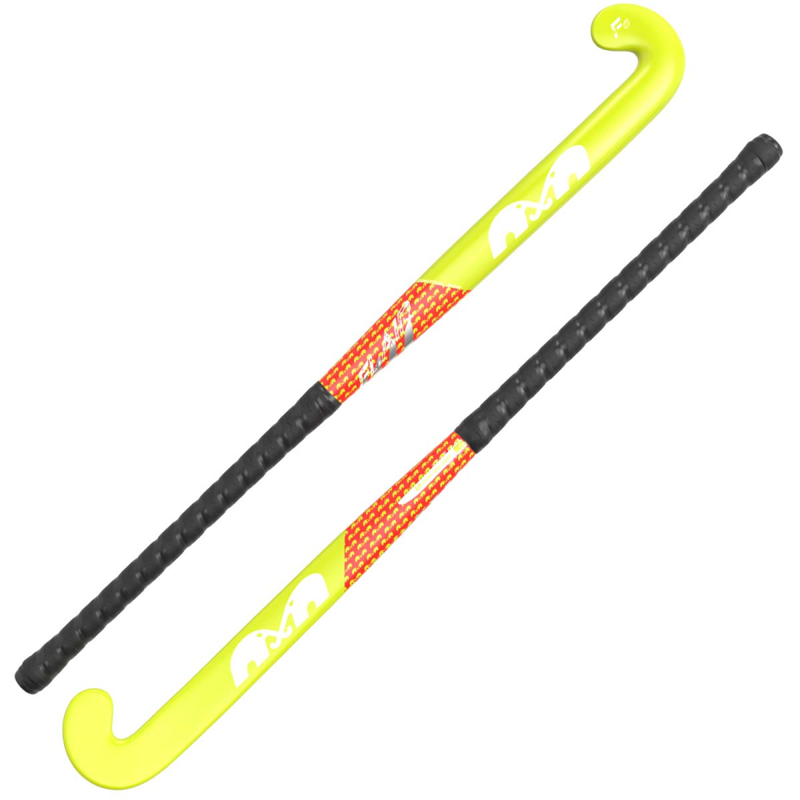 TK F6 Control Bow Hockey Stick - Yellow-Coral (2025/26) - TK