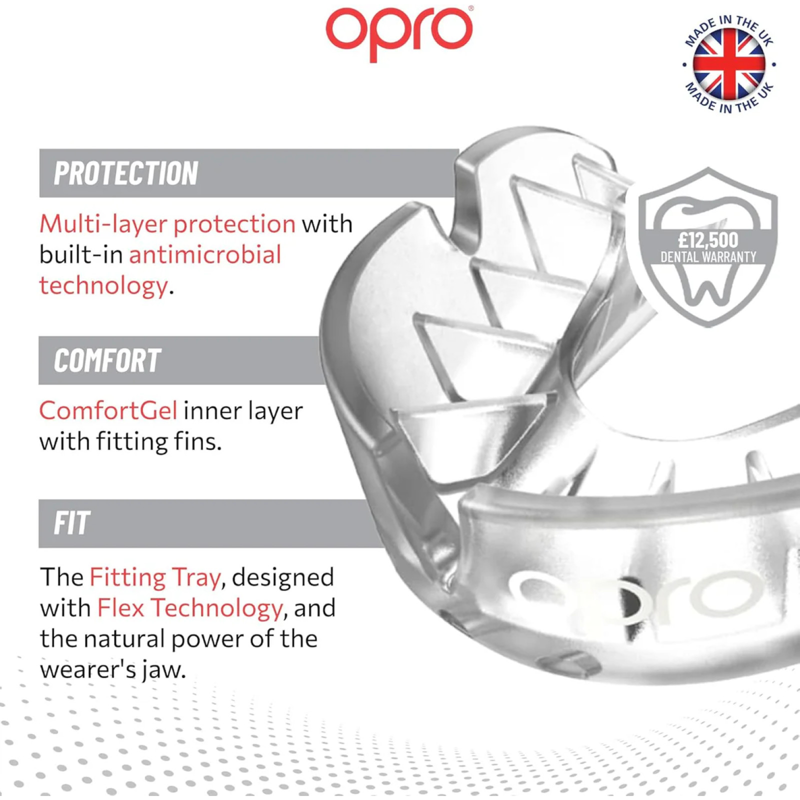 Opro Silver Mouthguard - Clear - Hockey gebitsbeschermers