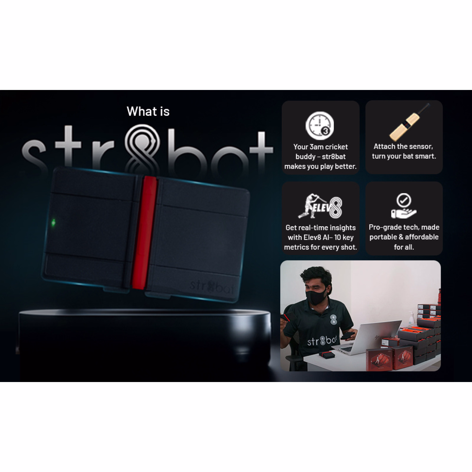 Str8bat Smart Cricket Bat Sensor - Other Accessories