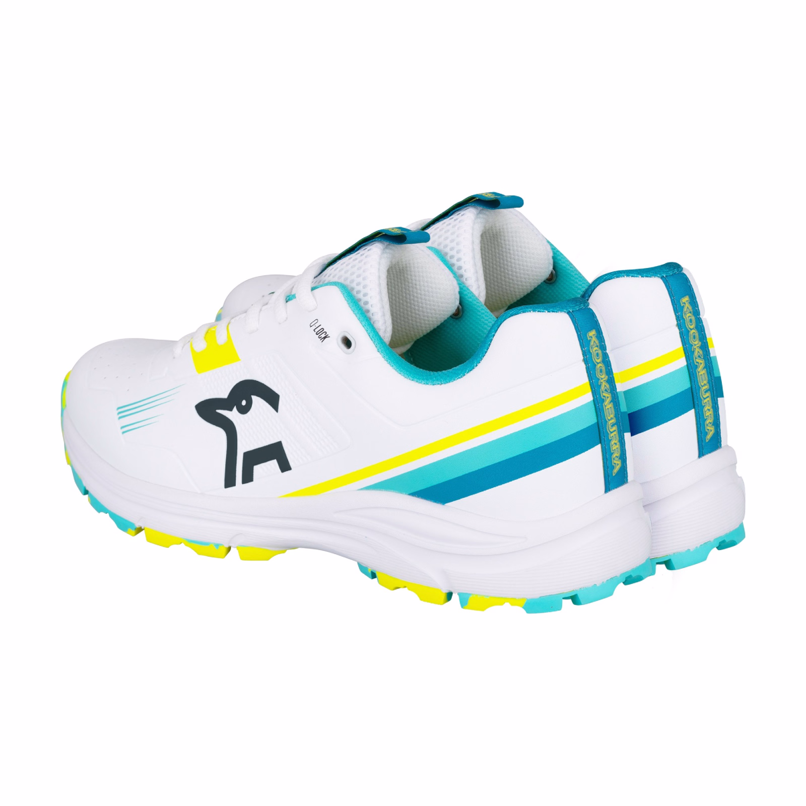 Kookaburra KC 3.0 Rubber Junior Cricket Shoes - Aqua/Yellow -