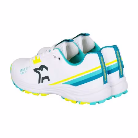 Kookaburra KC 3.0 Rubber Junior Cricket Shoes - Aqua/Yellow