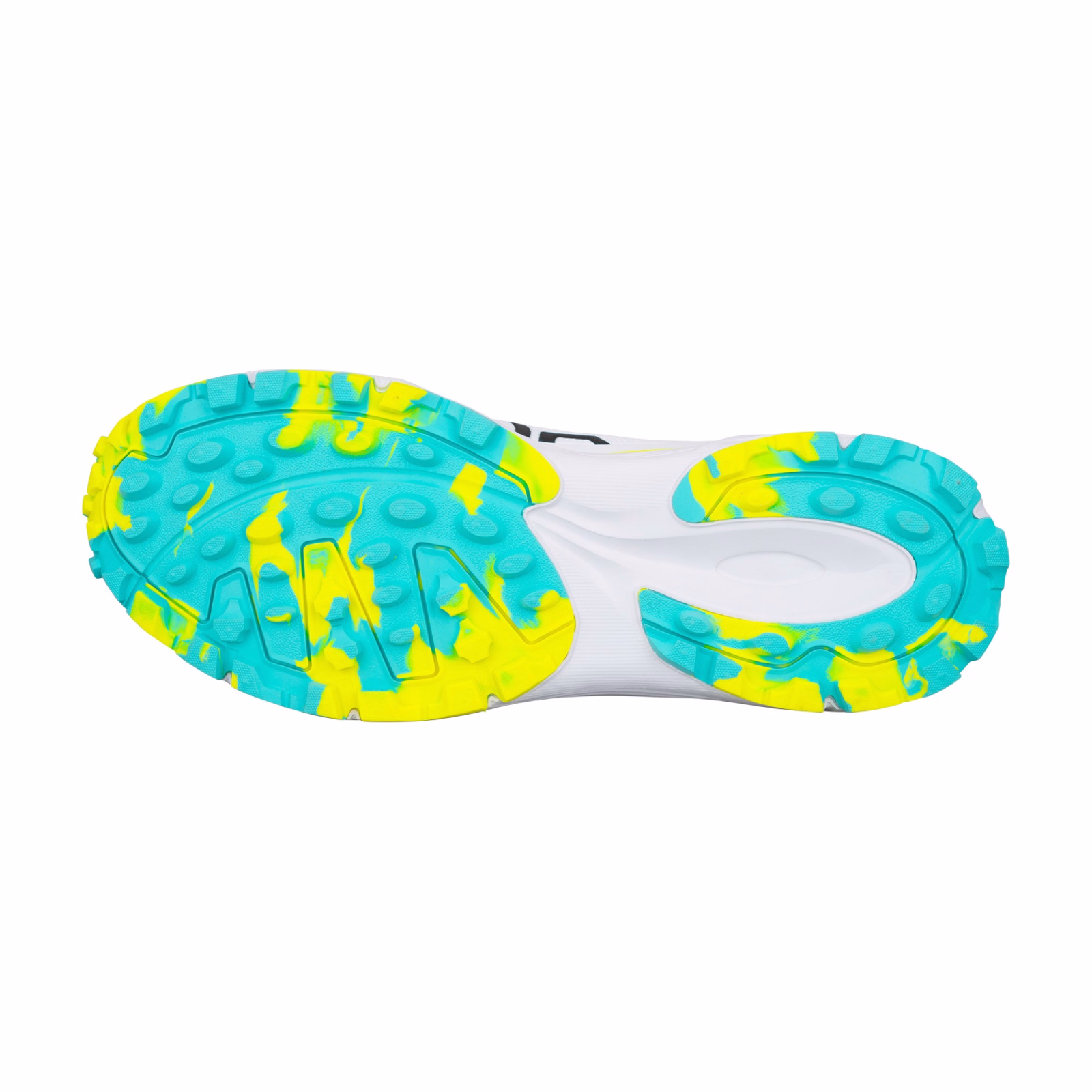 Kookaburra KC 3.0 Rubber Junior Cricket Shoes - Aqua/Yellow -