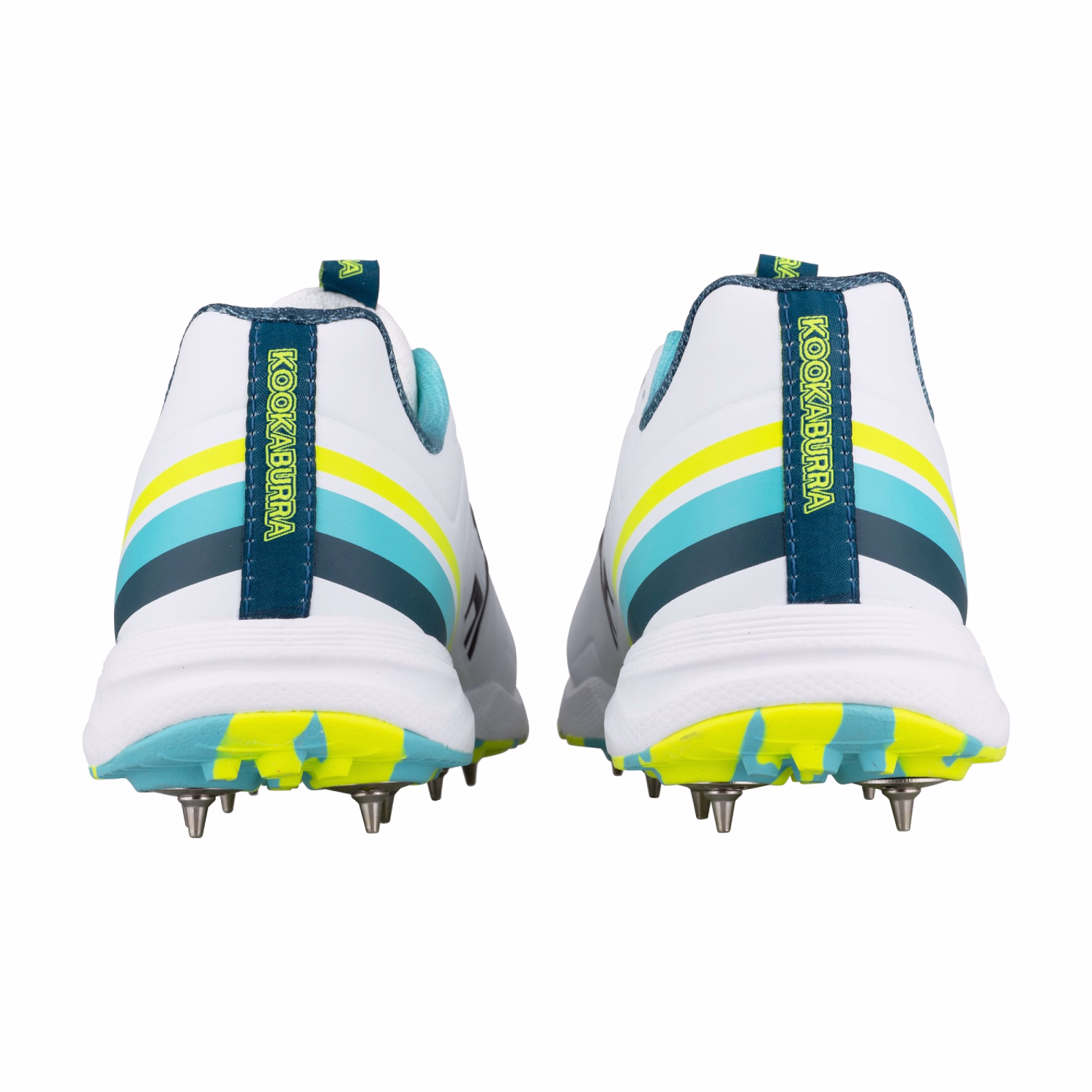 Kookaburra KC 3.0 Spike Cricket Shoes - Aqua/Yellow - Scarpe da